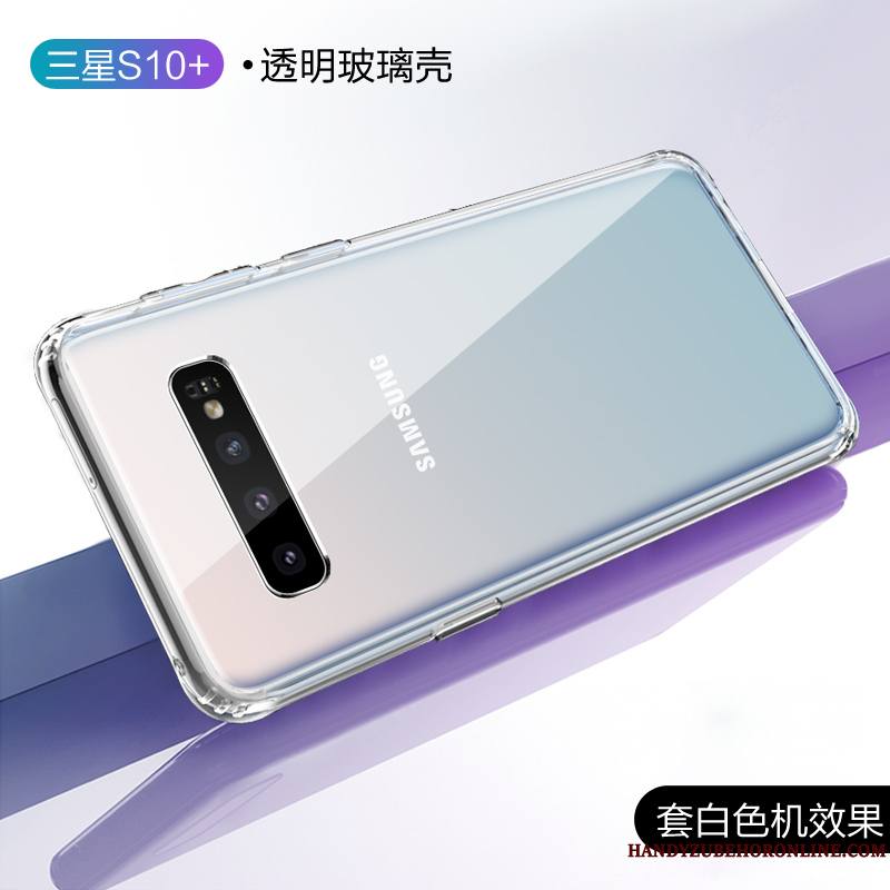 Samsung Galaxy S10+ Créatif Marque De Tendance Coque De Téléphone Protection Tout Compris Verre Personnalité