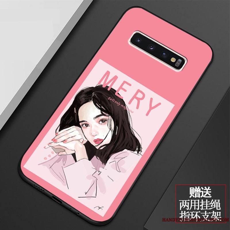 Samsung Galaxy S10+ Dessin Animé Coque De Téléphone Étoile Étui Tout Compris Silicone Incassable