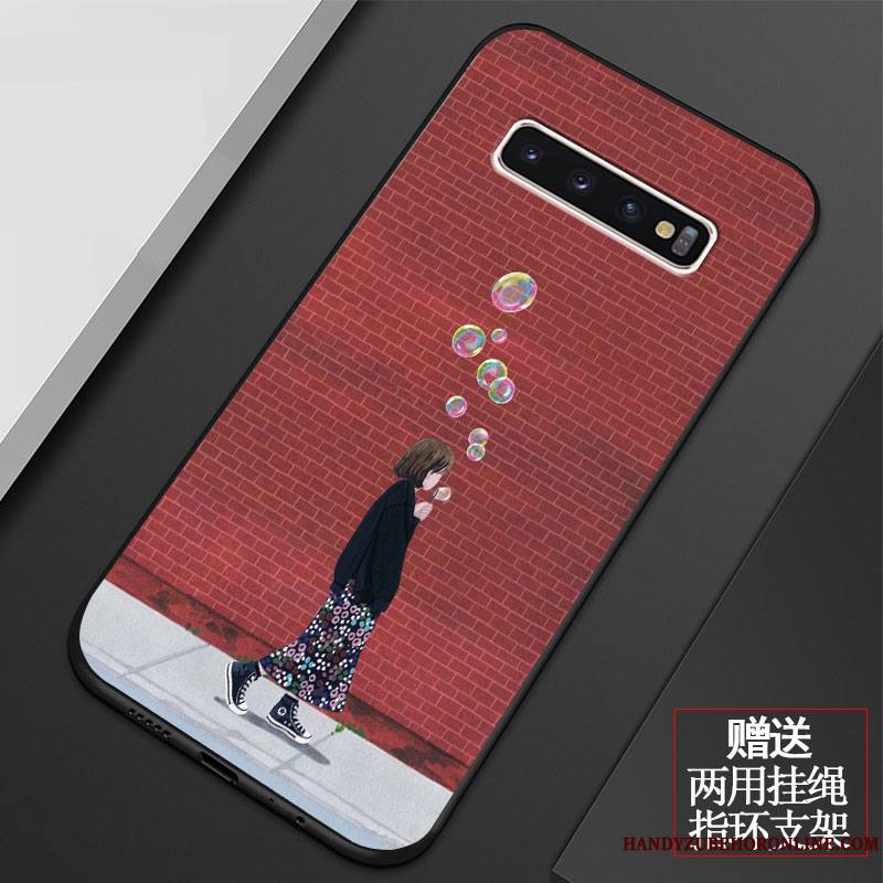 Samsung Galaxy S10+ Dessin Animé Coque De Téléphone Étoile Étui Tout Compris Silicone Incassable