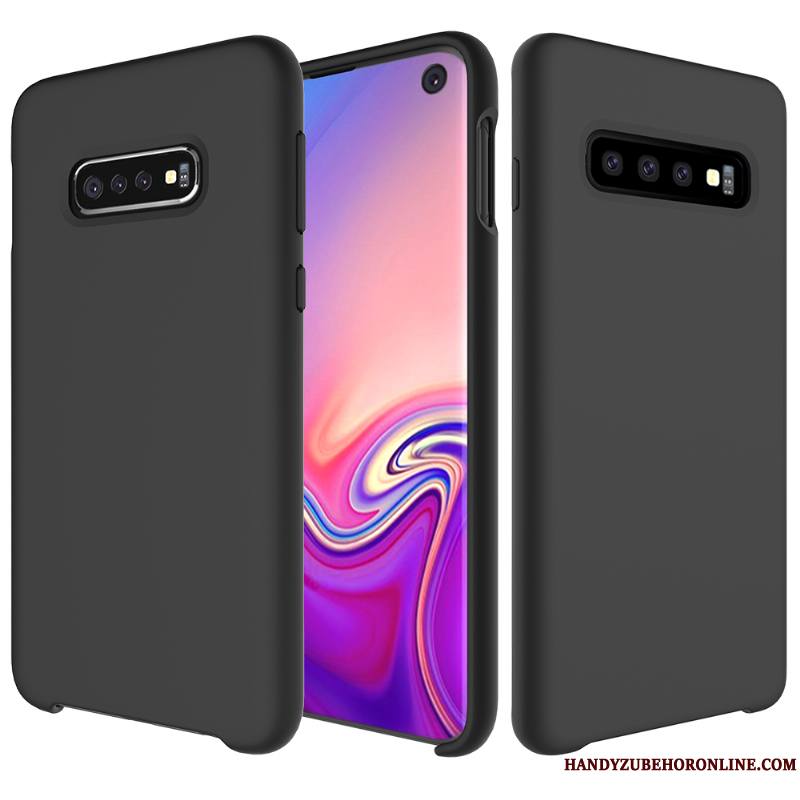 Samsung Galaxy S10 Fluide Doux Personnalité Coque De Téléphone Tendance Étoile Silicone Vert