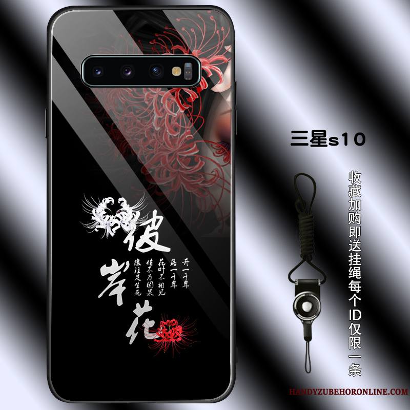 Samsung Galaxy S10 Incassable Jeunesse Noir Personnalité Coque De Téléphone Protection Violet