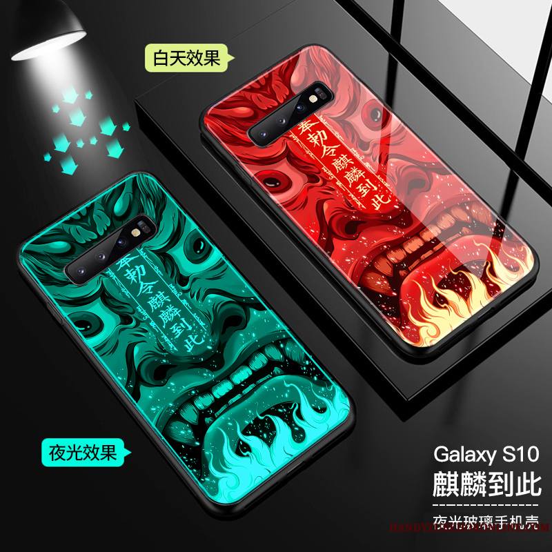 Samsung Galaxy S10 Incassable Tendance Lumineuses Verre Coque De Téléphone Marque De Tendance Tout Compris