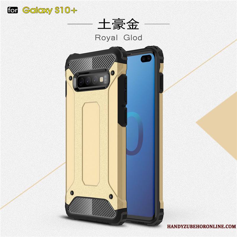 Samsung Galaxy S10+ Incassable Étui Étoile Or Antidérapant Coque De Téléphone Téléphone Portable