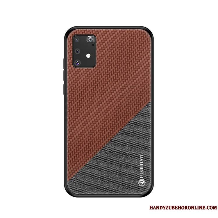 Samsung Galaxy S10 Lite Étoile Coque De Téléphone Tout Compris Rose Incassable Délavé En Daim Étui En Cuir