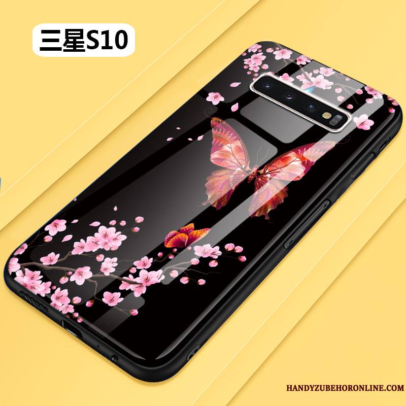 Samsung Galaxy S10 Mode Coque De Téléphone Personnalité Verre Tout Compris Fleur Créatif