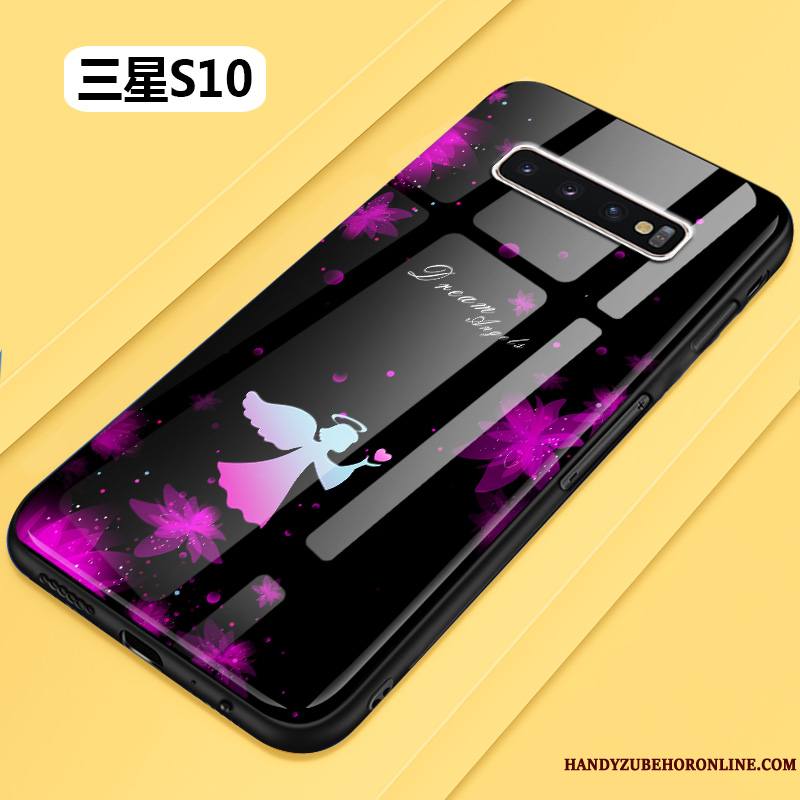 Samsung Galaxy S10 Mode Coque De Téléphone Personnalité Verre Tout Compris Fleur Créatif