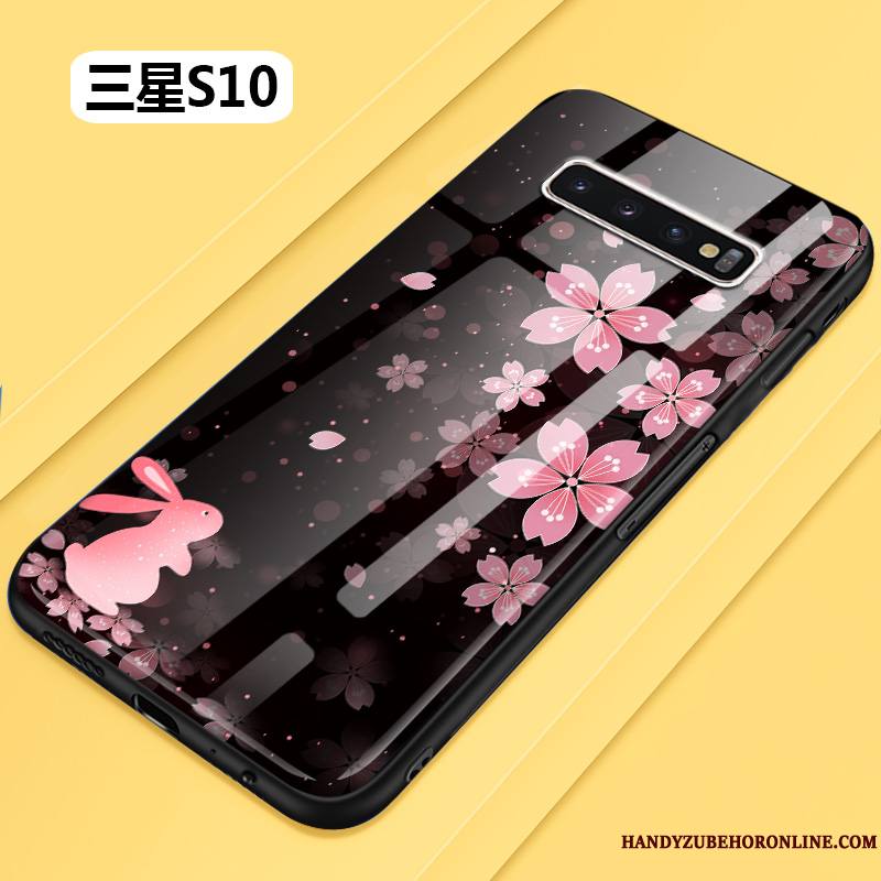 Samsung Galaxy S10 Mode Coque De Téléphone Personnalité Verre Tout Compris Fleur Créatif