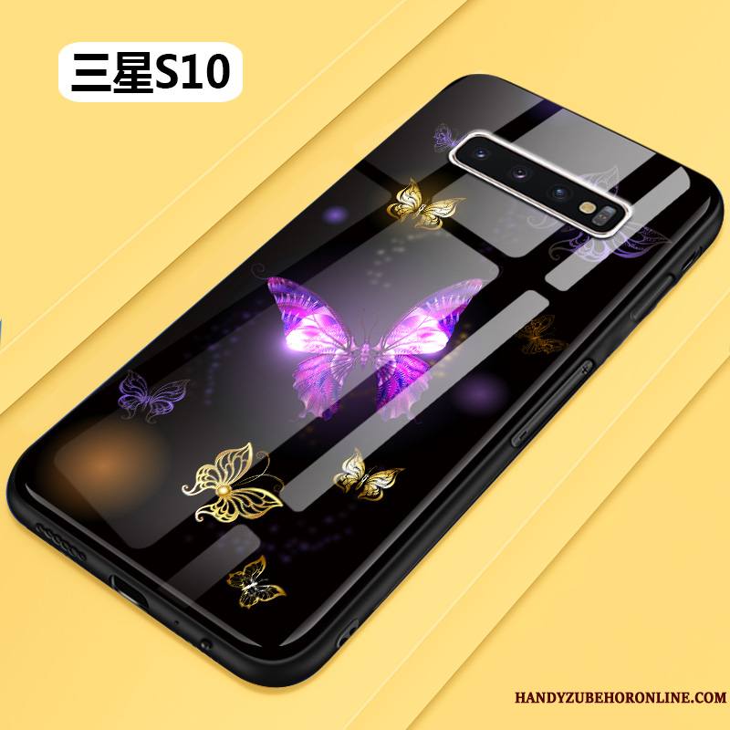 Samsung Galaxy S10 Mode Coque De Téléphone Personnalité Verre Tout Compris Fleur Créatif