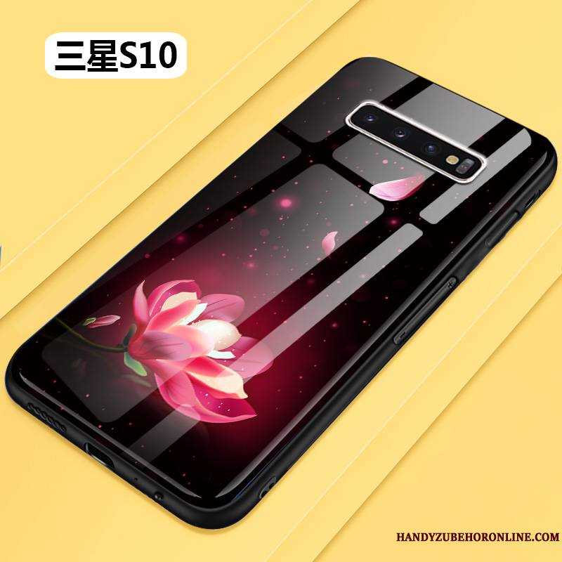 Samsung Galaxy S10 Mode Coque De Téléphone Personnalité Verre Tout Compris Fleur Créatif