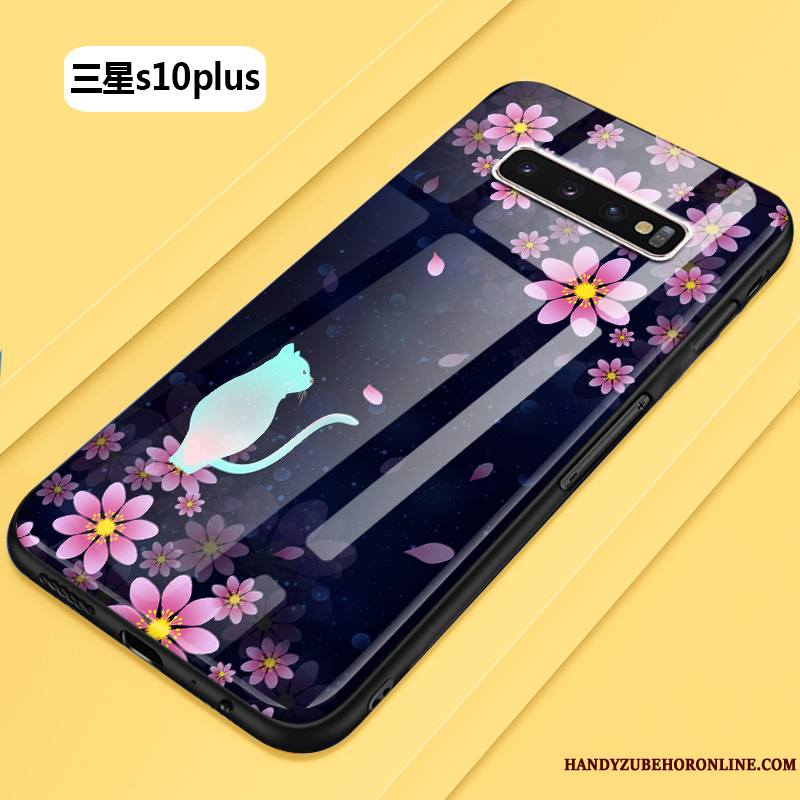 Samsung Galaxy S10 Mode Coque De Téléphone Personnalité Verre Tout Compris Fleur Créatif