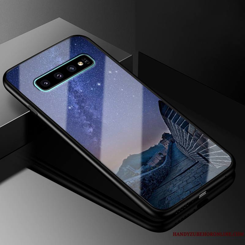 Samsung Galaxy S10+ Personnalité Marque De Tendance Coque De Téléphone Étoile Étui Difficile Ciel Étoilé