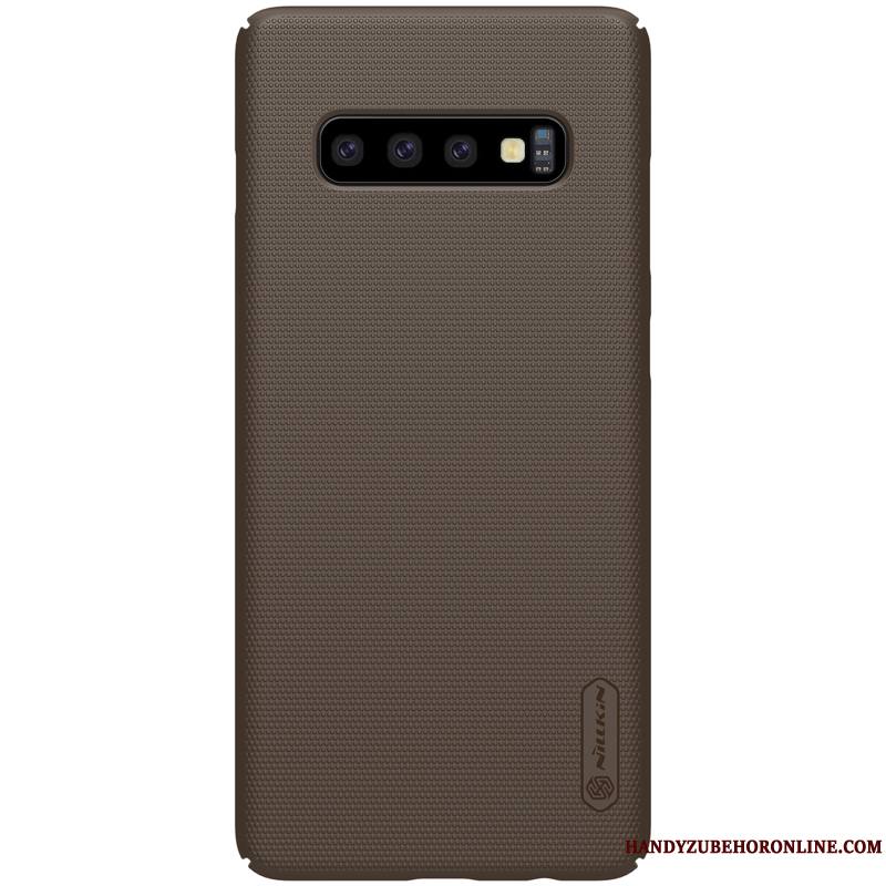 Samsung Galaxy S10+ Protection Coque De Téléphone Étoile Délavé En Daim Difficile Tout Compris Étui