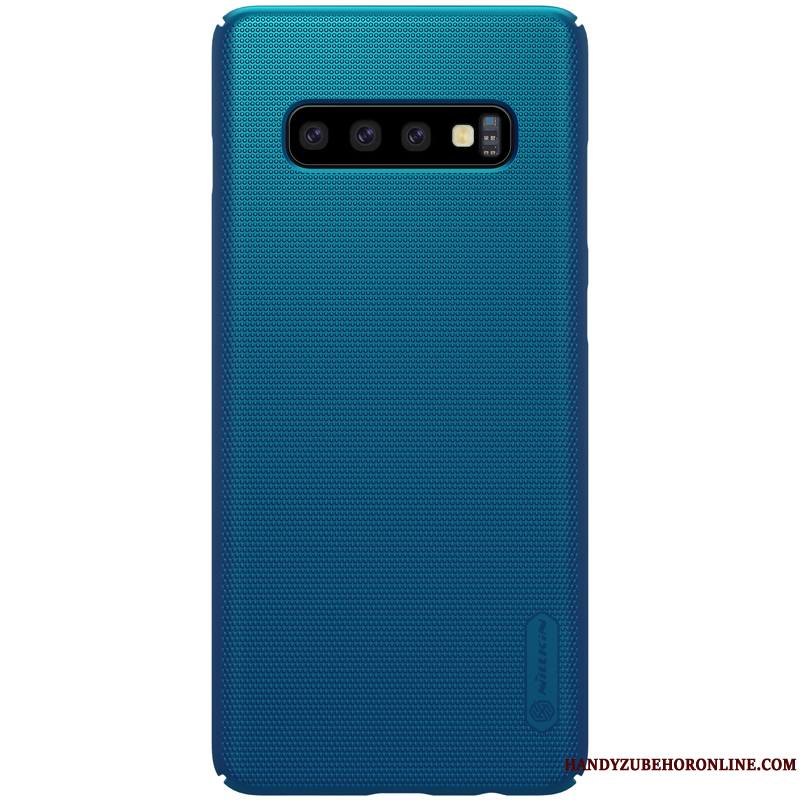 Samsung Galaxy S10+ Protection Coque De Téléphone Étoile Délavé En Daim Difficile Tout Compris Étui