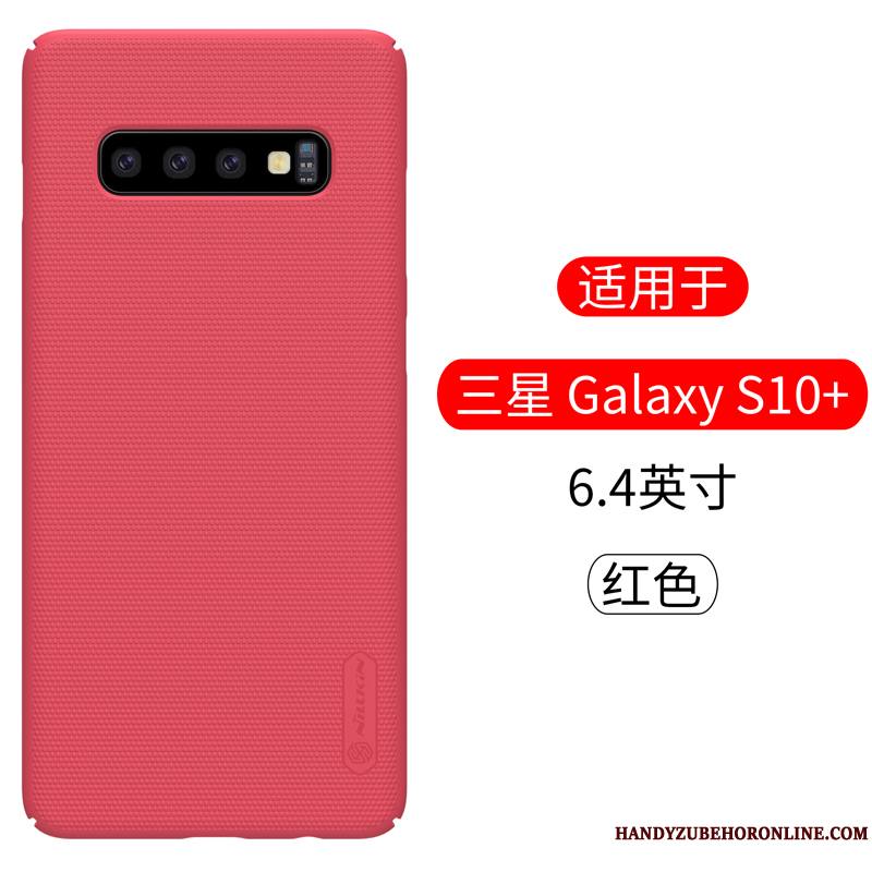 Samsung Galaxy S10+ Protection Incassable Étui Délavé En Daim Or Coque Étoile