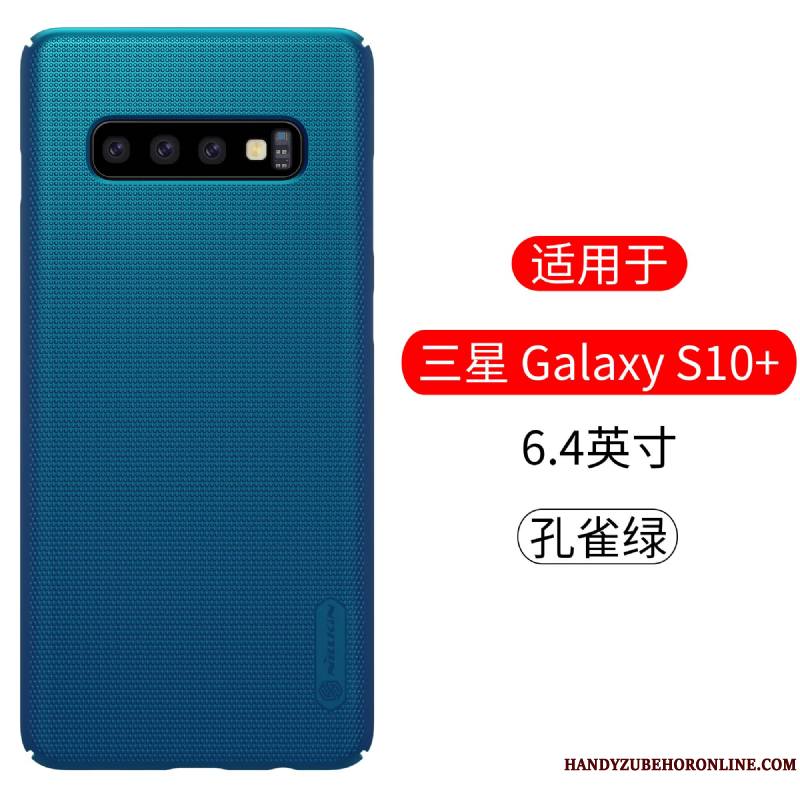 Samsung Galaxy S10+ Protection Incassable Étui Délavé En Daim Or Coque Étoile