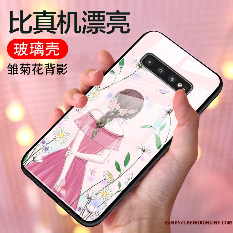 Samsung Galaxy S10 Silicone Étoile Rose Incassable Coque De Téléphone Fluide Doux Personnalité