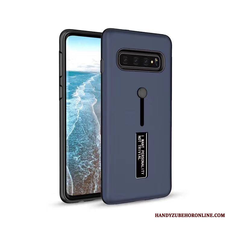 Samsung Galaxy S10 Support Protection Coque De Téléphone Étoile Anneau Blanc Étui