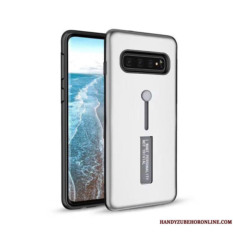 Samsung Galaxy S10 Support Protection Coque De Téléphone Étoile Anneau Blanc Étui