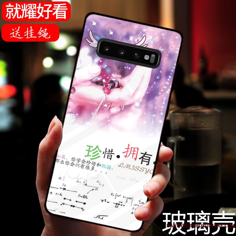 Samsung Galaxy S10 Verre Frais Étoile Miroir Coque De Téléphone Tout Compris Vert