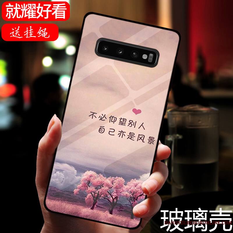 Samsung Galaxy S10 Verre Frais Étoile Miroir Coque De Téléphone Tout Compris Vert