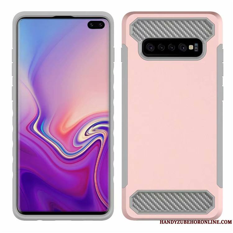 Samsung Galaxy S10 Vert Fibre Incassable Coque Modèle Fleurie De Téléphone Business