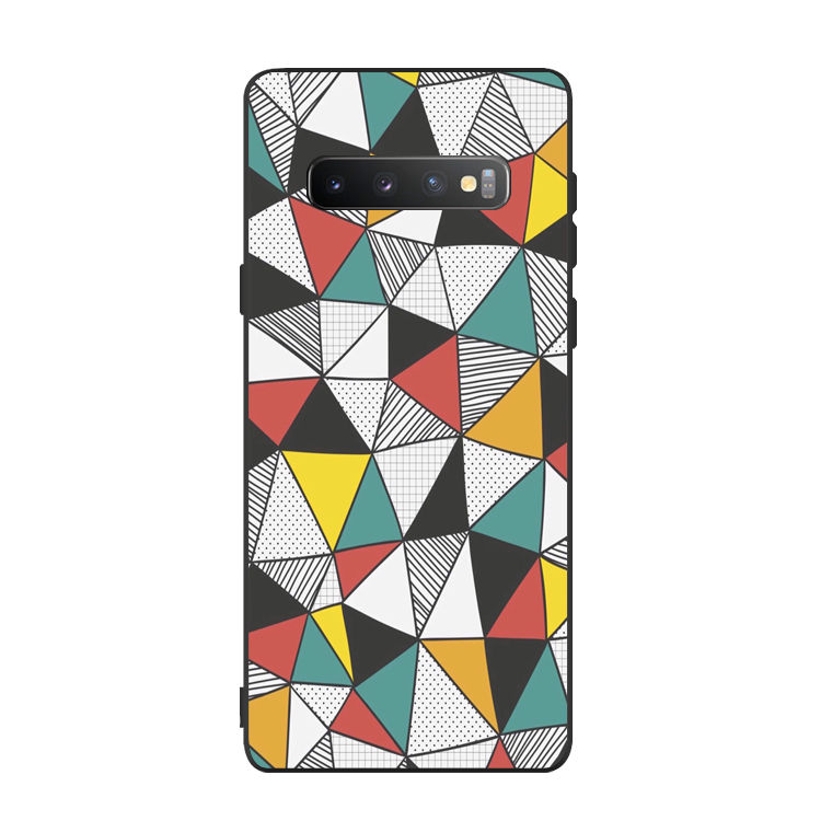Samsung Galaxy S10 Étoile Créatif Coque De Téléphone Géométrie Silicone Modèle Multicolore