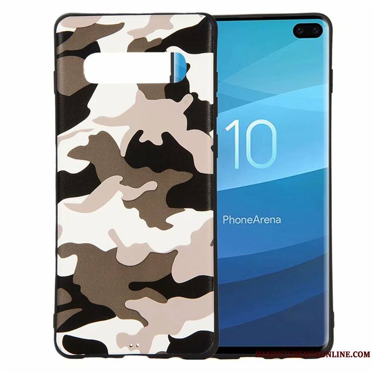 Samsung Galaxy S10 Étui Protection Fluide Doux Incassable Pu Tout Compris Coque De Téléphone