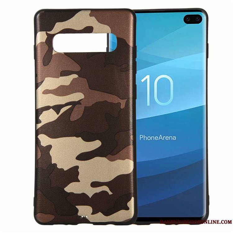 Samsung Galaxy S10 Étui Protection Fluide Doux Incassable Pu Tout Compris Coque De Téléphone