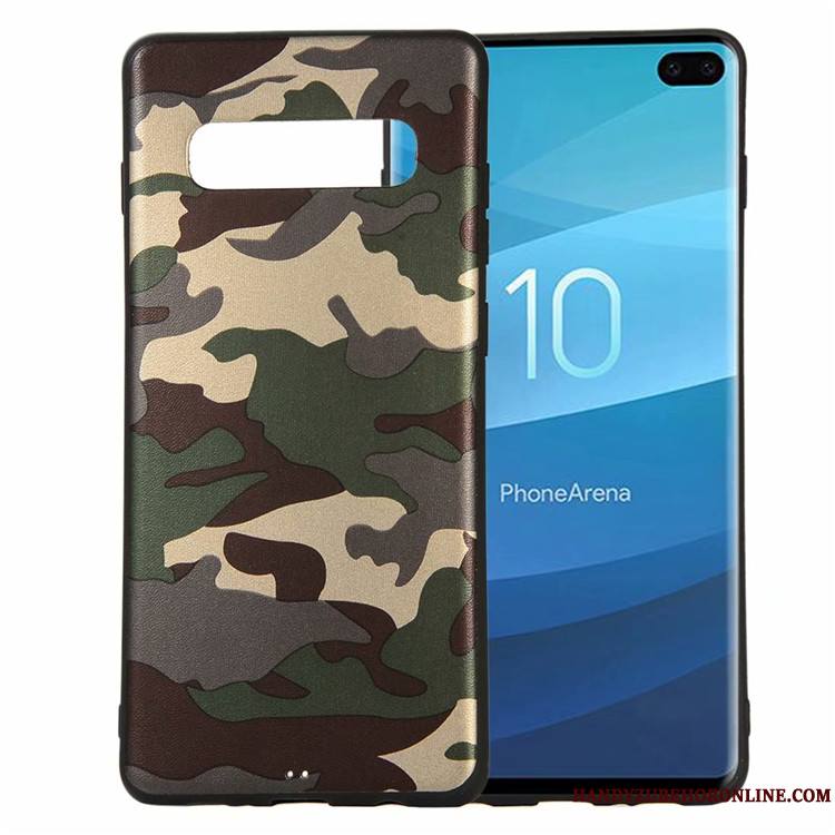 Samsung Galaxy S10 Étui Protection Fluide Doux Incassable Pu Tout Compris Coque De Téléphone