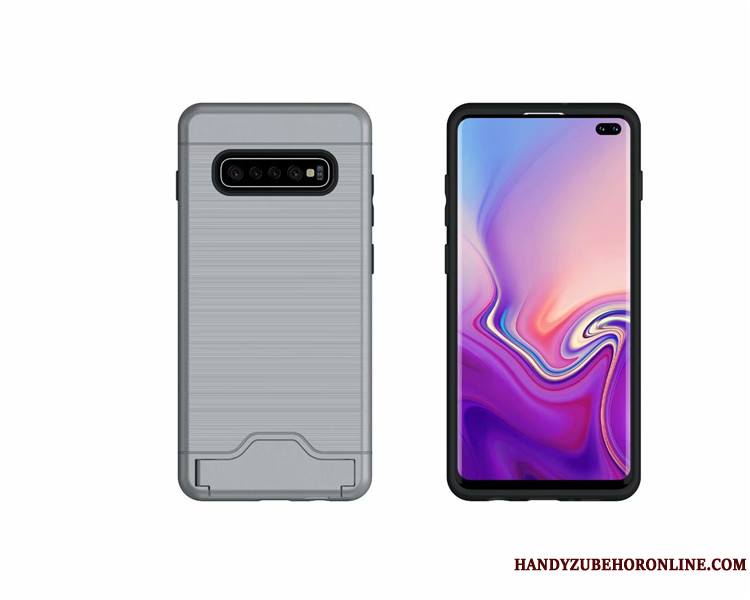 Samsung Galaxy S10 Étui Étoile Coque De Téléphone Protection Simple Gris Incassable