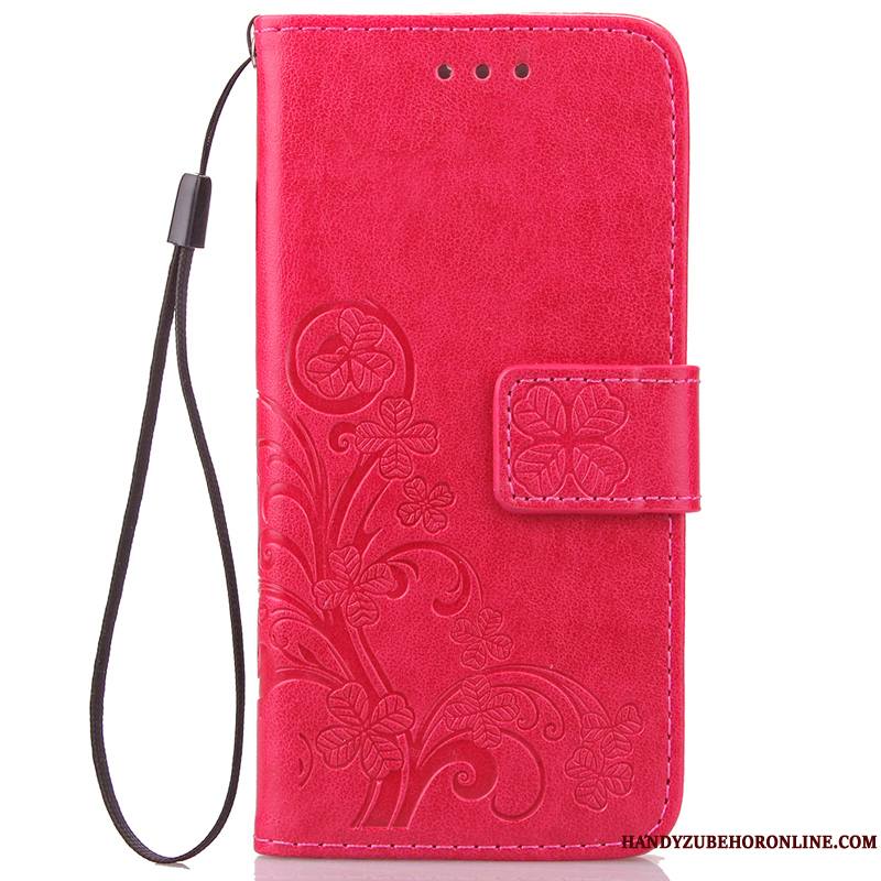 Samsung Galaxy S10e Clamshell Gris Coque De Téléphone Protection Étui En Cuir Incassable Rouge