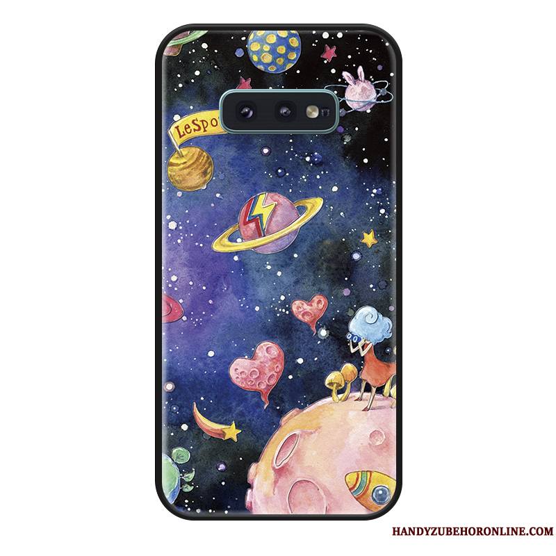 Samsung Galaxy S10e Coque Amoureux Marque De Tendance Ornements Suspendus Dessin Animé Étoile Créatif Bleu