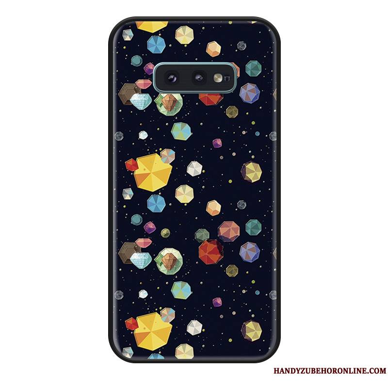 Samsung Galaxy S10e Coque Amoureux Marque De Tendance Ornements Suspendus Dessin Animé Étoile Créatif Bleu