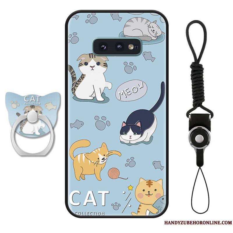 Samsung Galaxy S10e Coque Amoureux Mode Incassable Créatif Charmant Bleu Protection