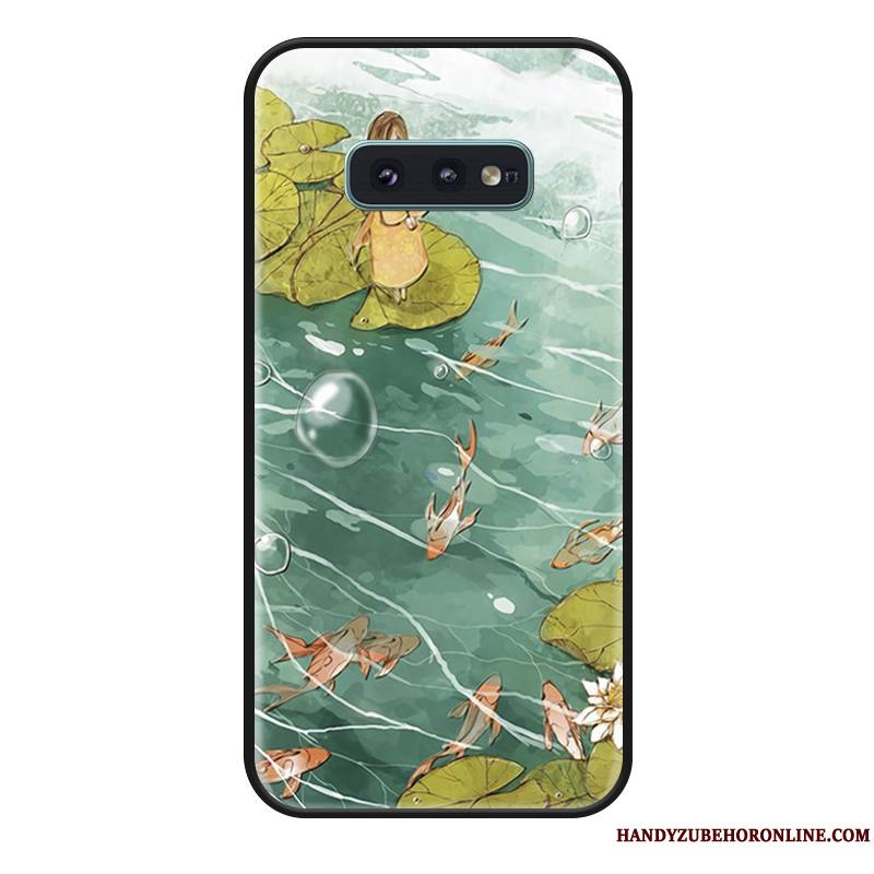 Samsung Galaxy S10e Coque Créatif Protection Étui Ornements Suspendus Étoile Silicone Vert