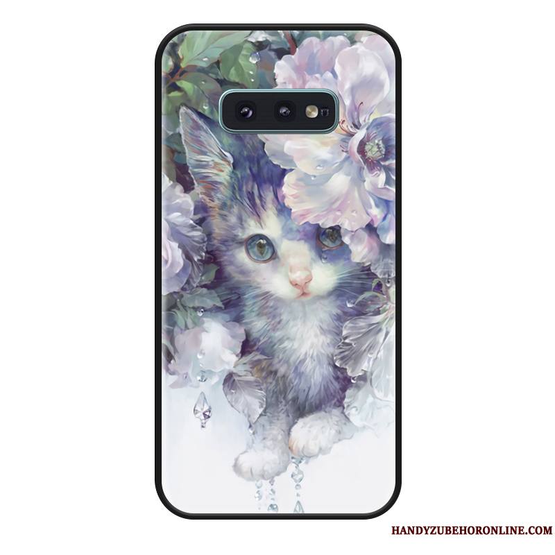 Samsung Galaxy S10e Coque De Téléphone Vintage Chat Frais Silicone Étui Incassable