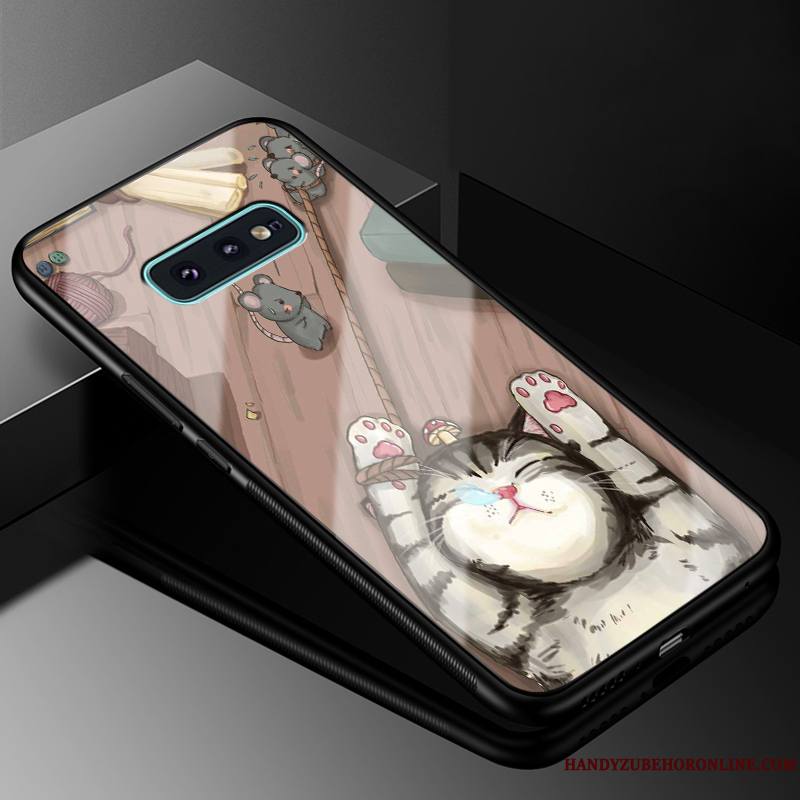 Samsung Galaxy S10e Coque De Téléphone Étoile Fluide Doux Verre Incassable Protection Silicone