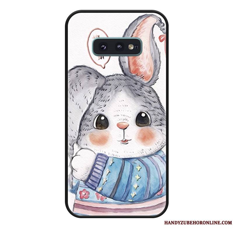 Samsung Galaxy S10e Coque Dessin Animé Amoureux Charmant Simple Net Rouge Étui Tout Compris