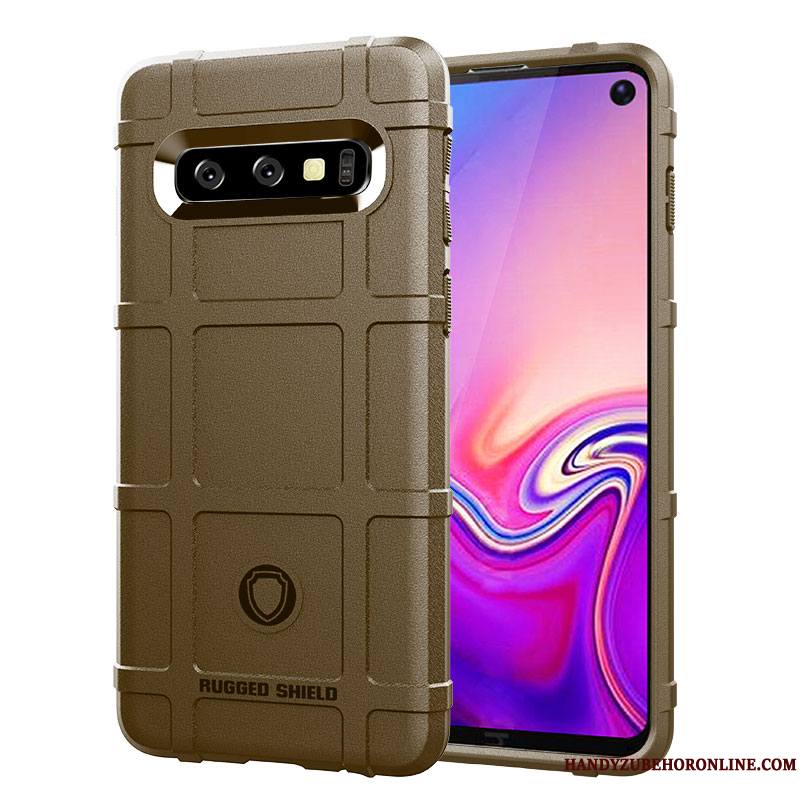 Samsung Galaxy S10e Coque Délavé En Daim Protection Vert Épaissir Refroidissement Ballon Téléphone Portable