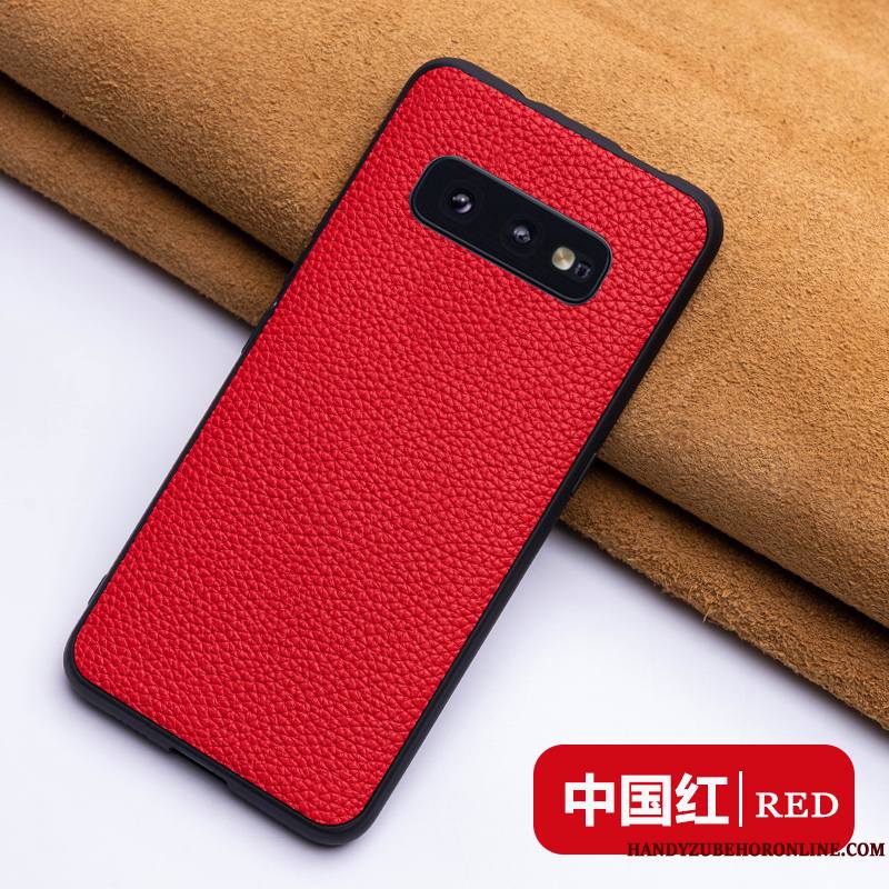 Samsung Galaxy S10e Coque Luxe Personnalité Incassable Étui En Cuir Bleu Protection Étoile