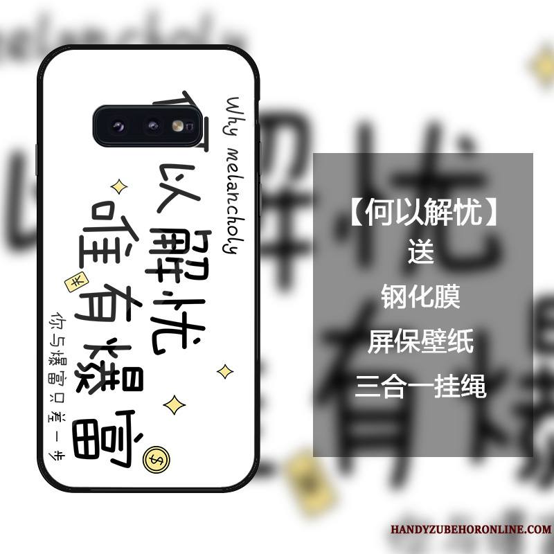 Samsung Galaxy S10e Coque Ornements Suspendus Verre Trempé Protection Incassable Étoile Personnalité Créatif