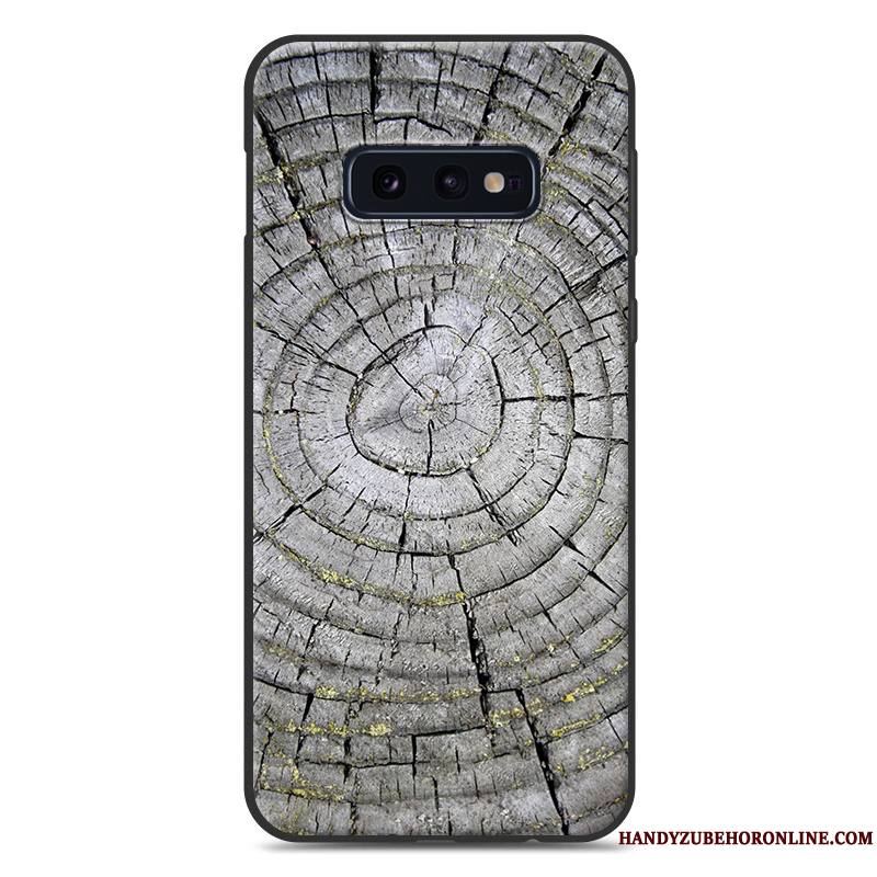 Samsung Galaxy S10e Coque Personnalité Peinture Silicone Fluide Doux Grand Modèle Fleurie Étoile