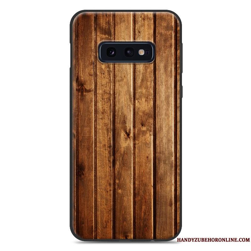 Samsung Galaxy S10e Coque Personnalité Peinture Silicone Fluide Doux Grand Modèle Fleurie Étoile