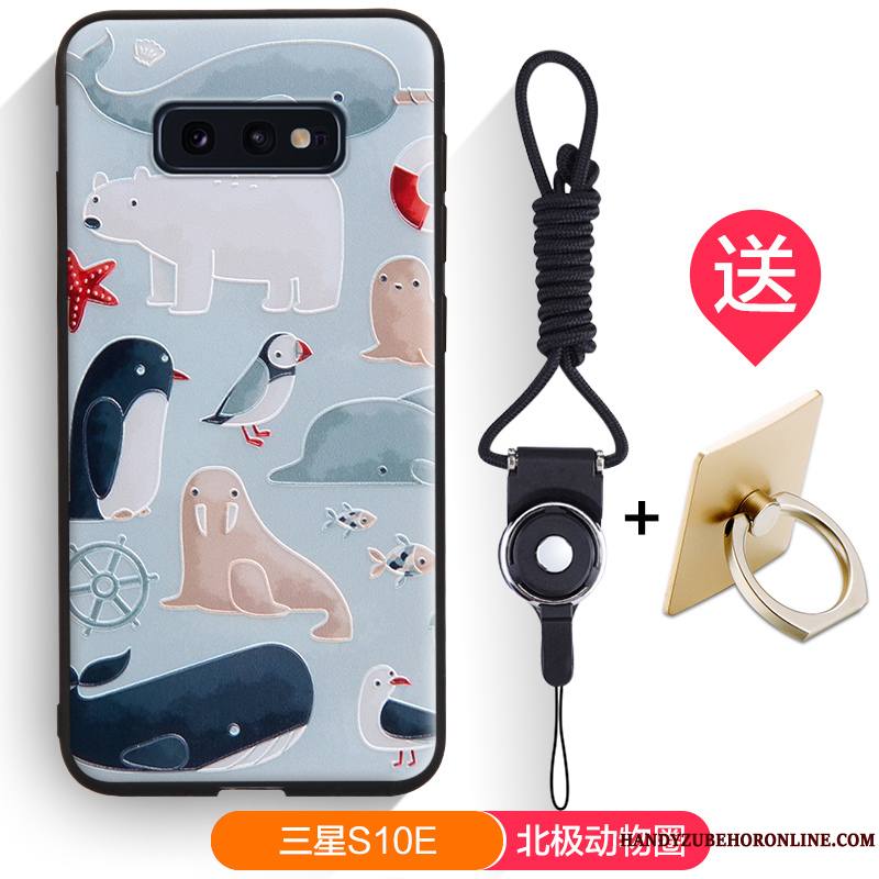 Samsung Galaxy S10e Coque Silicone Marque De Tendance Dessin Animé Incassable Fluide Doux Délavé En Daim Étoile