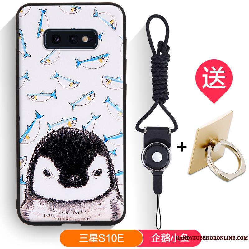 Samsung Galaxy S10e Coque Silicone Marque De Tendance Dessin Animé Incassable Fluide Doux Délavé En Daim Étoile