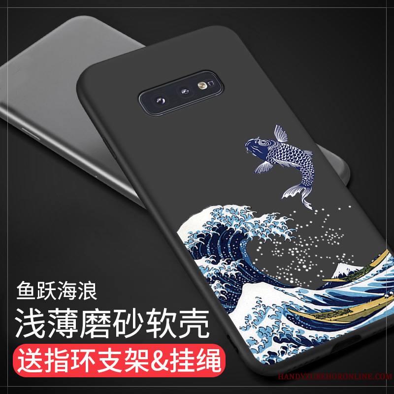 Samsung Galaxy S10e Coque Tout Compris Étoile Protection Délavé En Daim Étui Personnalité Incassable