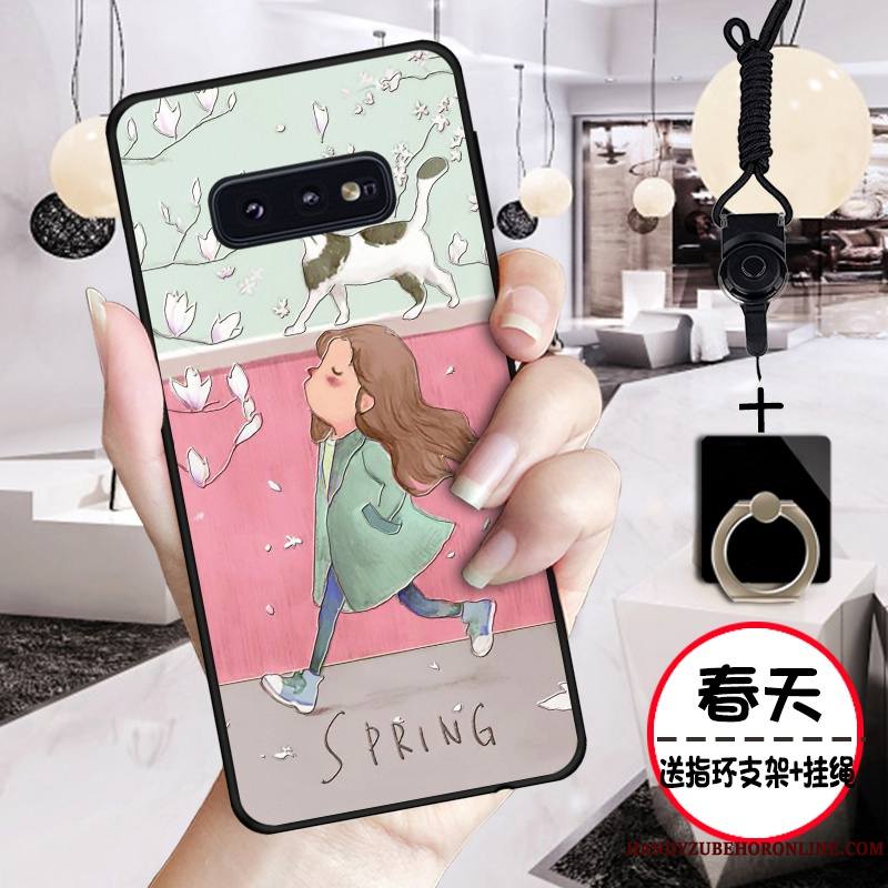 Samsung Galaxy S10e Dessin Animé Étoile Fluide Doux Gaufrage Coque De Téléphone Charmant Incassable