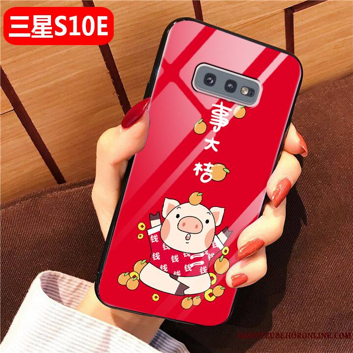 Samsung Galaxy S10e Difficile Coque De Téléphone Incassable Protection Rouge Silicone Tout Compris