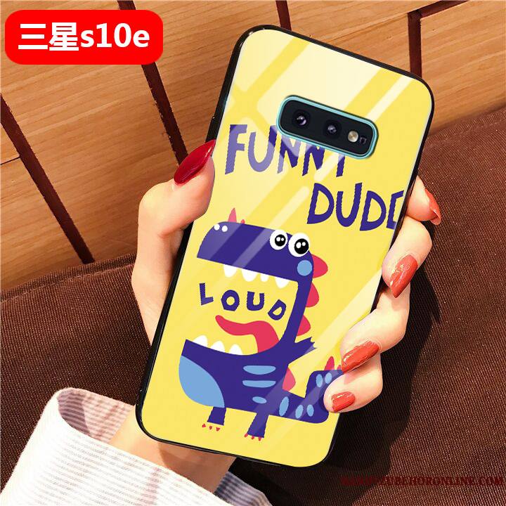 Samsung Galaxy S10e Jaune Simple Coque Étoile Silicone Incassable Dessin Animé