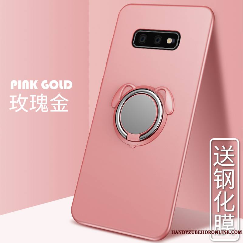 Samsung Galaxy S10e Magnétisme Étui Étoile Rose À Bord Coque De Téléphone Anneau